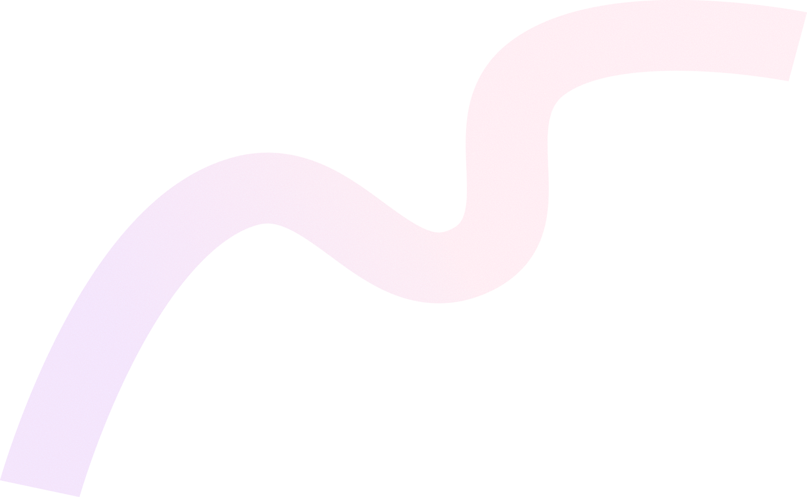 Abstract flowing ribbon shape with a pink-to-purple gradient and subtle grain texture, curving smoothly across a transparent background.